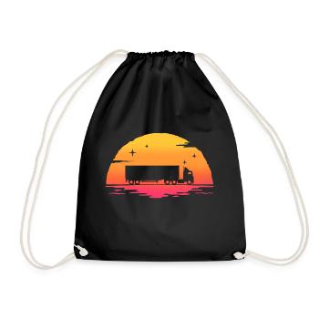 sunrise camion routier cadeau chauffeur - Sac de sport léger - noir - Devant