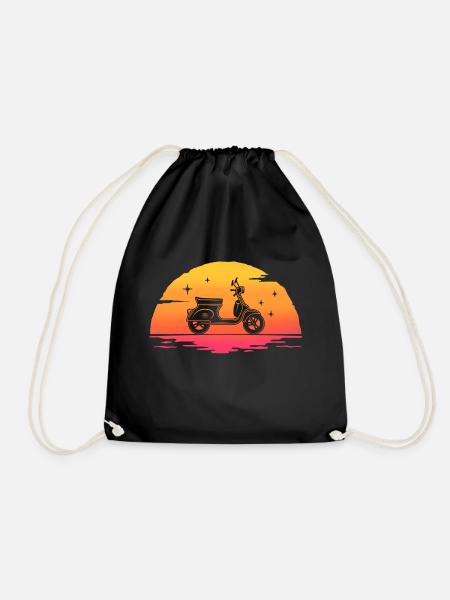 Sunrise Moped Roller - Turnbeutel - Schwarz