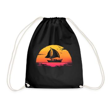 sunrise sail sailing captain t-shirt sailboat boat - Sac de sport léger - noir - Devant