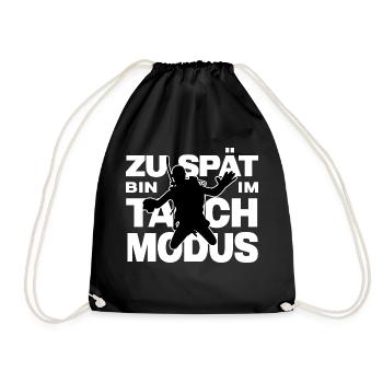 taucher tauchschule diving tauchsport tauchmodus - Turnbeutel - Schwarz - Vorne
