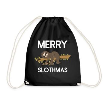 Sloth Loafers Cute sloth gift - Drawstring Bag - black - Front
