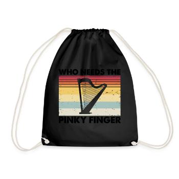 Conception de harpe pour harpistes et harpistes - Sac de sport léger - noir - Devant