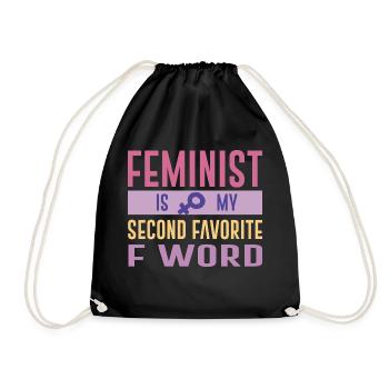 Frauen Gleichberchtigung Design und Feminist - Turnbeutel - Schwarz - Vorne