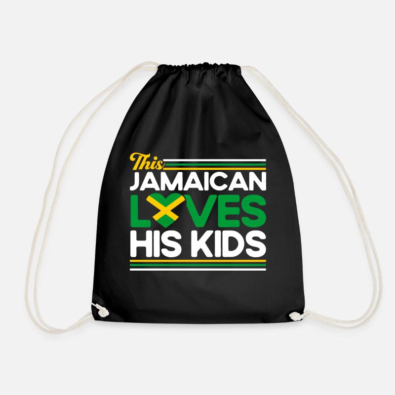 Jamaica Jamaican Pride Jamaican Flag - Drawstring Bag - black