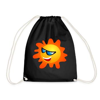 Hot Happy Sun Shine - Drawstring Bag - black - Front