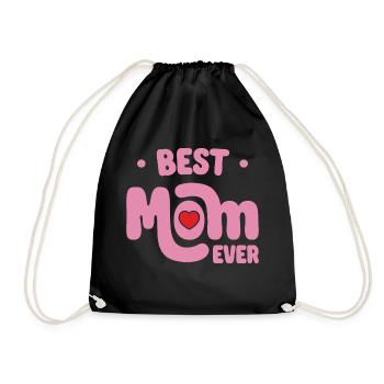 Beste Mutter aller Zeiten - Turnbeutel - Schwarz - Vorne