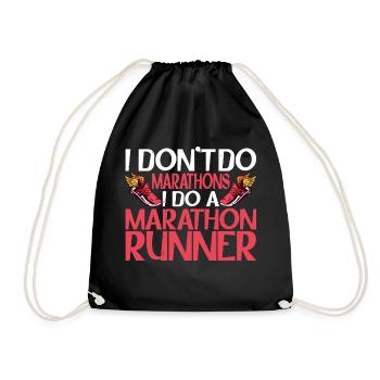 I Don't Do Marathons, I Do A Marathon Runner 2 - Drawstring Bag - black - Front