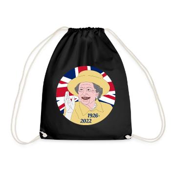 Queen Elizabeth II - 1926-2022 - Drawstring Bag - black - Front