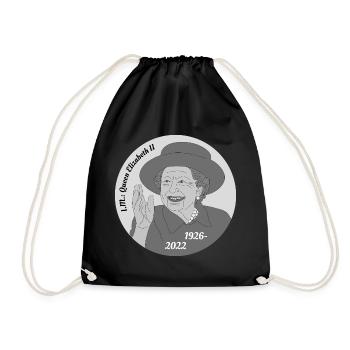 Death of Queen Elizabeth II - Drawstring Bag - black - Front