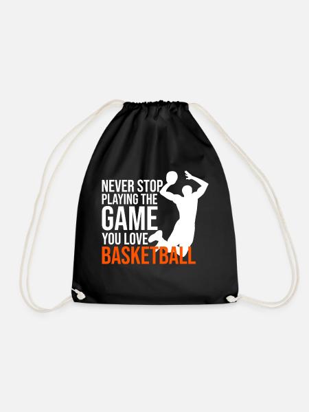 Never Stop Playing The Game, You Love Basketball - Turnbeutel - Schwarz