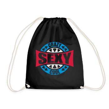 design cool sexy fou - Sac de sport léger - noir - Devant