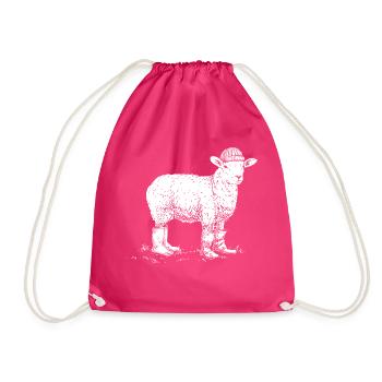 Nordsee Schaf Ostsee Geschenkidee - Turnbeutel - Fuchsia - Vorne