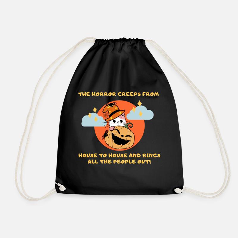 Halloween Horror T-Shirt - Drawstring Bag - black