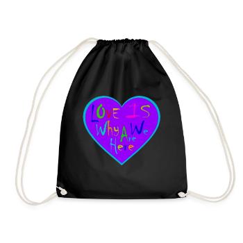 Cœur Love is - Sac de sport léger - noir - Devant