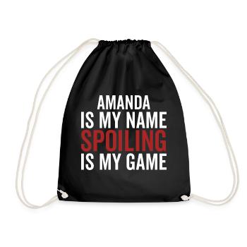 Amanda est mon nom Spoiling est mon jeu - Sac de sport léger - noir - Devant