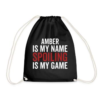 Ambre est mon nom Spoiling est mon jeu - Sac de sport léger - noir - Devant