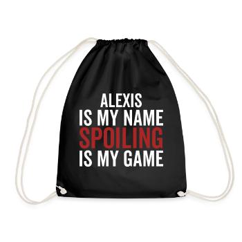 Alexis ist mein Name Verderben ist mein Spiel - Turnbeutel - Schwarz - Vorne