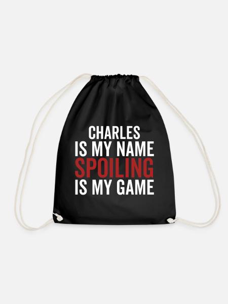 Charles est mon nom Spoiling est mon jeu - Sac de sport léger - noir