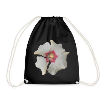 White Flower Red - Drawstring Bag - black - Front