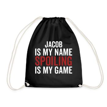 Jacob est mon nom Spoiling est mon jeu - Sac de sport léger - noir - Devant