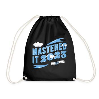 Master's degree University - Drawstring Bag - black - Front