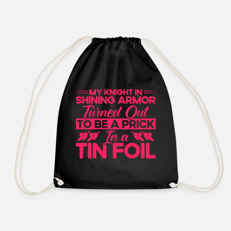 Divorce Divorced Divorced gift - Drawstring Bag - black