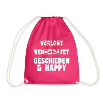 Geschieden Scheidung Scheidungsparty - Turnbeutel - Fuchsia - Vorne