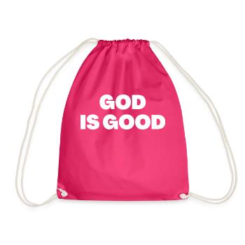 Gott ist gut - Christliche Zitate - Turnbeutel - Fuchsia - Vorne