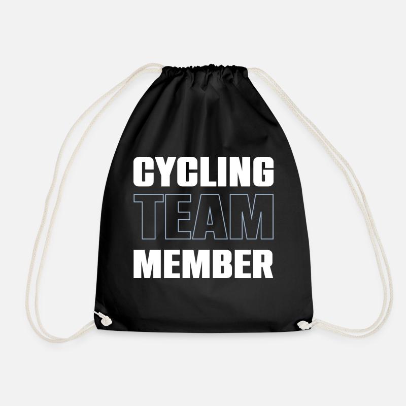Cycling Team - Drawstring Bag - black