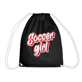 soccergirl - Turnbeutel - Schwarz - Vorne