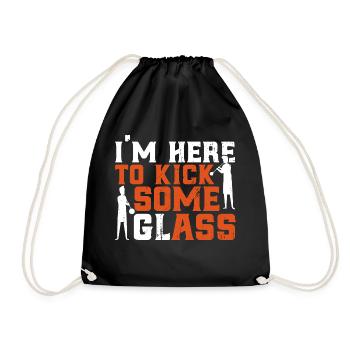 Glasarbeiter Glasbläserei Glasblasen Geschenk - Turnbeutel - Schwarz - Vorne