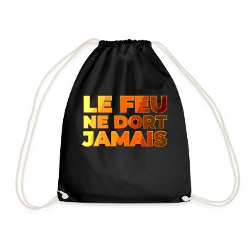 Le feu ne dors jamais - Sac de sport léger - noir - Devant