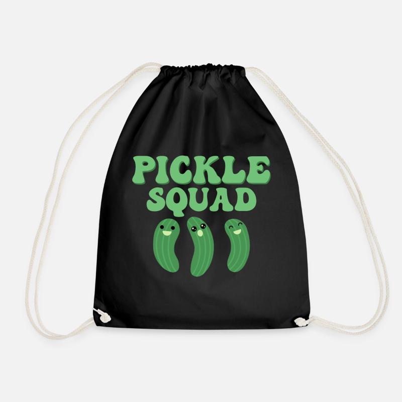 Pickle Squad Pickles Cucumber - Turnbeutel - Schwarz