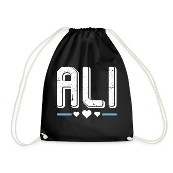 Ali - Turnbeutel - Schwarz - Vorne