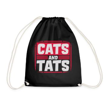 Citation de chats et de tats - Sac de sport léger - noir - Devant