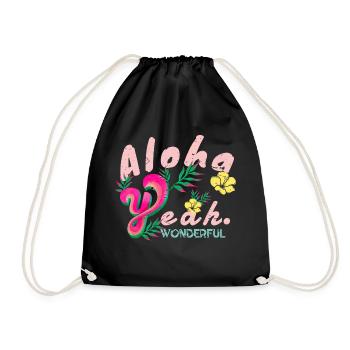 Journée à la plage - -Aloha - Sac de sport léger - noir - Devant