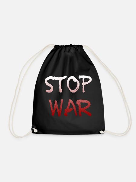 Stop War - Turnbeutel - Schwarz