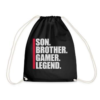 son brother gamer legend - Turnbeutel - Schwarz - Vorne
