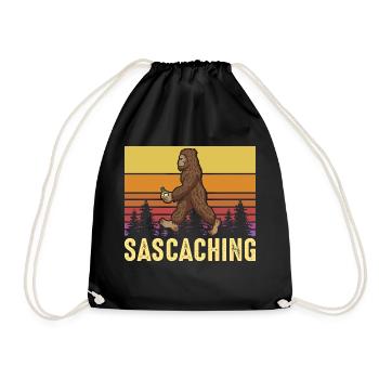 Geocaching Geography Travelers Explorers - Drawstring Bag - black - Front