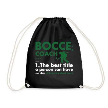 Définition de l’entraîneur sportif Bocce - Sac de sport léger - noir - Devant