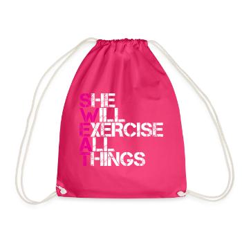 transpirer, elle excisera toutes choses - Sac de sport léger - fuchsia - Devant