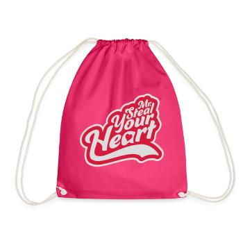 Mr steal your heart - Drawstring Bag - fuchsia - Front