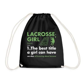 Sport Girl Definition Lacrosse - Turnbeutel - Schwarz - Vorne