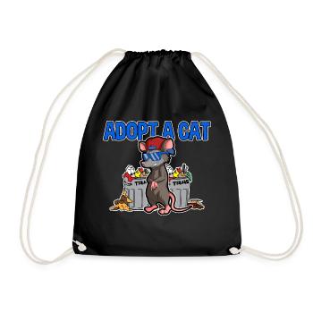 Opossum saying for animal lovers and possum - Drawstring Bag - black - Front