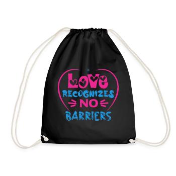 L’AMOUR NE RECONNAÎT AUCUNE BARRIÈRE - Sac de sport léger - noir - Devant