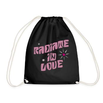 in love, heart - Drawstring Bag - black - Front