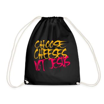 Choisissez des fromages - pas Jésus - Sac de sport léger - noir - Devant