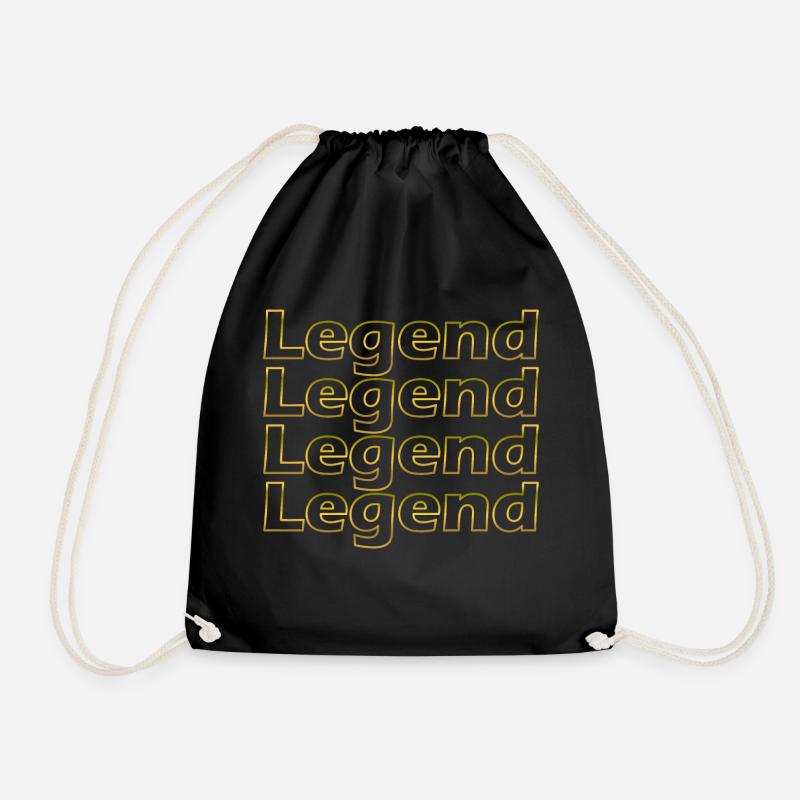 Legend Legend Legend Legend Gift - Drawstring Bag - black