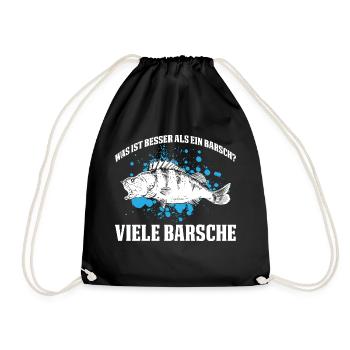 Was ist besser als ein Barsch? Viele Barsche - Turnbeutel - Schwarz - Vorne