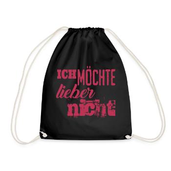 Bartleby der Schreiber - Ich möchte lieber nicht - Turnbeutel - Schwarz - Vorne
